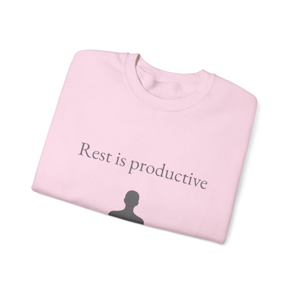 “Rest Is Productive” Minimalist Self-Care Sweatshirt