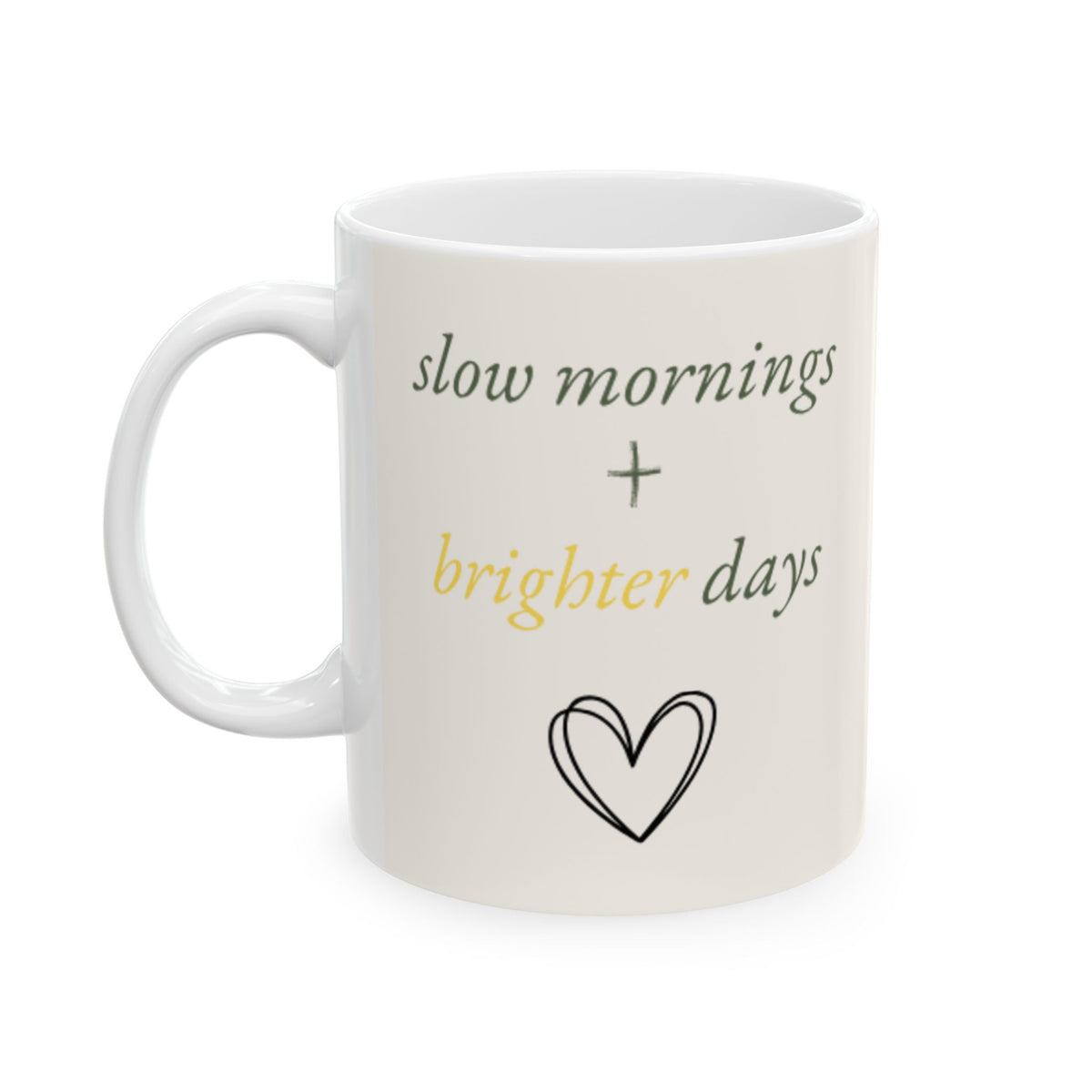 Slow Mornings, Brighter Days Ceramic Mug